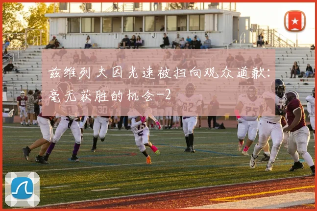 兹维列夫因光速被扫向观众道歉：毫无获胜的机会